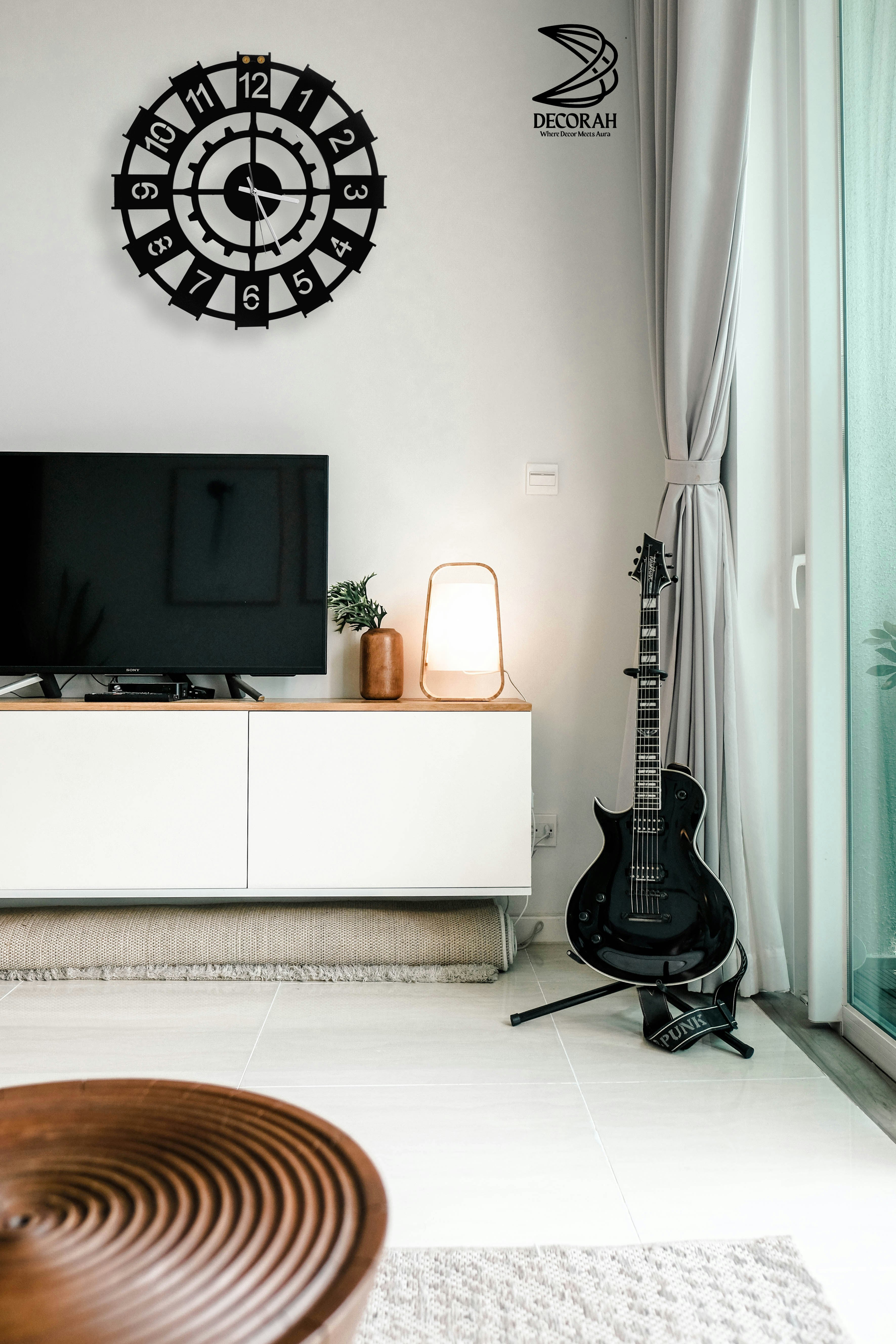 Modern CNC Metal Wall Clock – Geometric Industrial Design